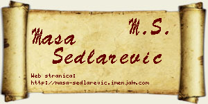 Maša Sedlarević vizit kartica